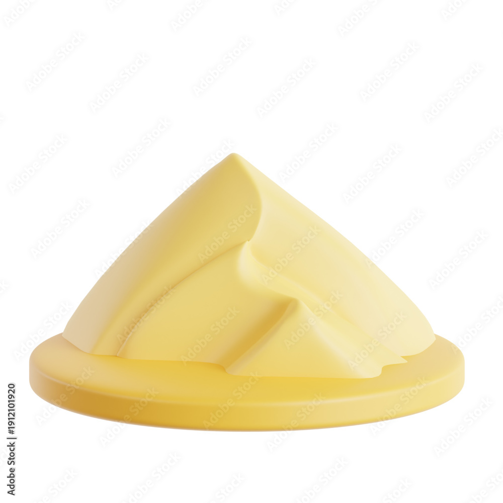 Fototapeta premium Abstract Yellow Mountain Shape Design on White Background
