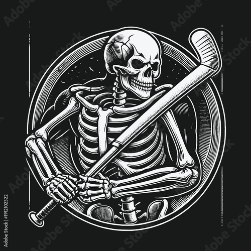 Skeleton Hockey Player: A Grim Reaper on the Ice Rink.
