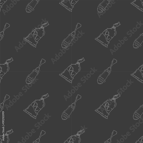Hand drawn artist tool seamless pattern background