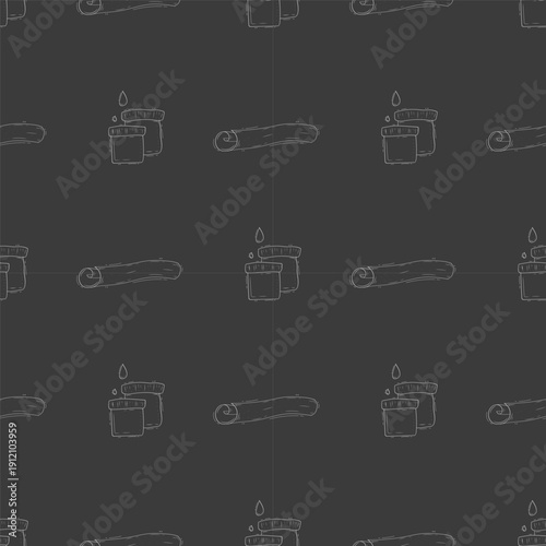 Hand drawn artist tool seamless pattern background