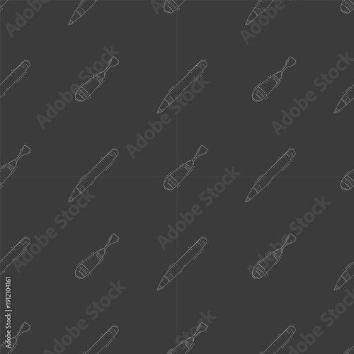Hand drawn artist tool seamless pattern background