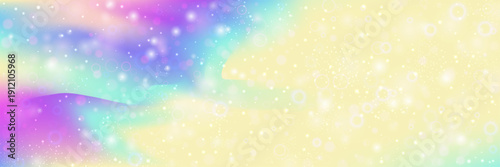 Unicorn Hologram. Pink Kawaii Pattern And Beautiful Fairy Gradient. Purple Princess Background. Cute Sparkle Texture With Candy Glitter And Watercolor Effect. Blue Unicorn Hologram.