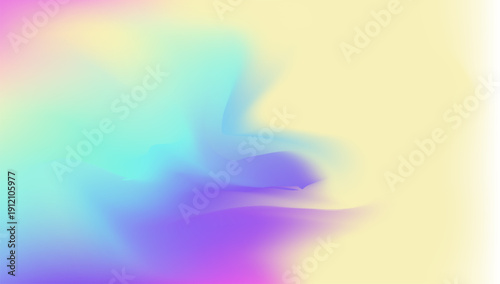 Iridescent Texture. Bright Card. Hologram Background. Blue Blur Gradient. Metal Minimalist Backdrop. Fantasy Flyer. Soft Banner. Abstract Background. Purple Iridescent Texture