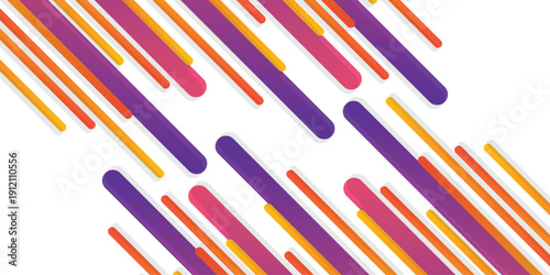 Colorful drop line background. Rounded corners. Technology and sport pattern