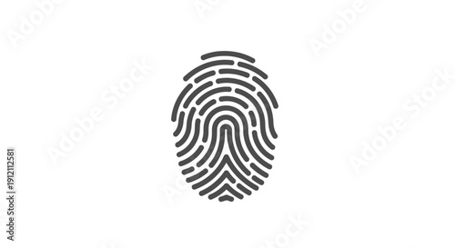 Fingerprint graphic isolated on white background digital security concept