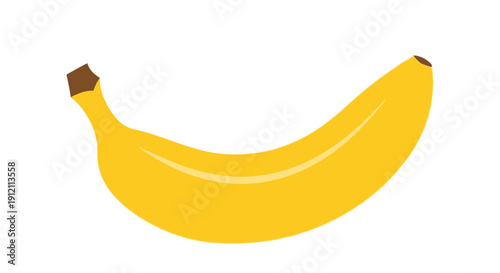 Fresh yellow banana isolated on white background for healthy eating