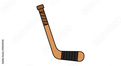 Hockey stick isolated on white background for sports and recreation design