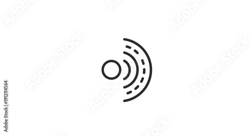 Abstract illustration of a signal with a network pattern on a white backdrop