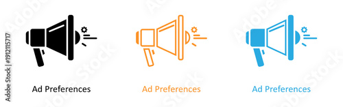Ad preferences megaphone icons