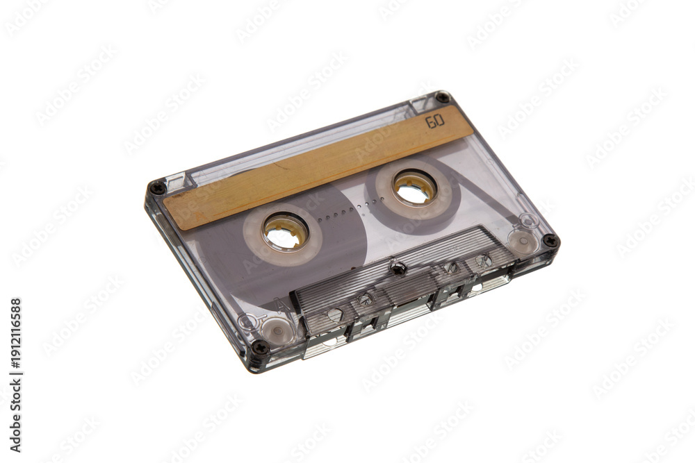 Fototapeta premium Vintage transparent audio cassette tape record