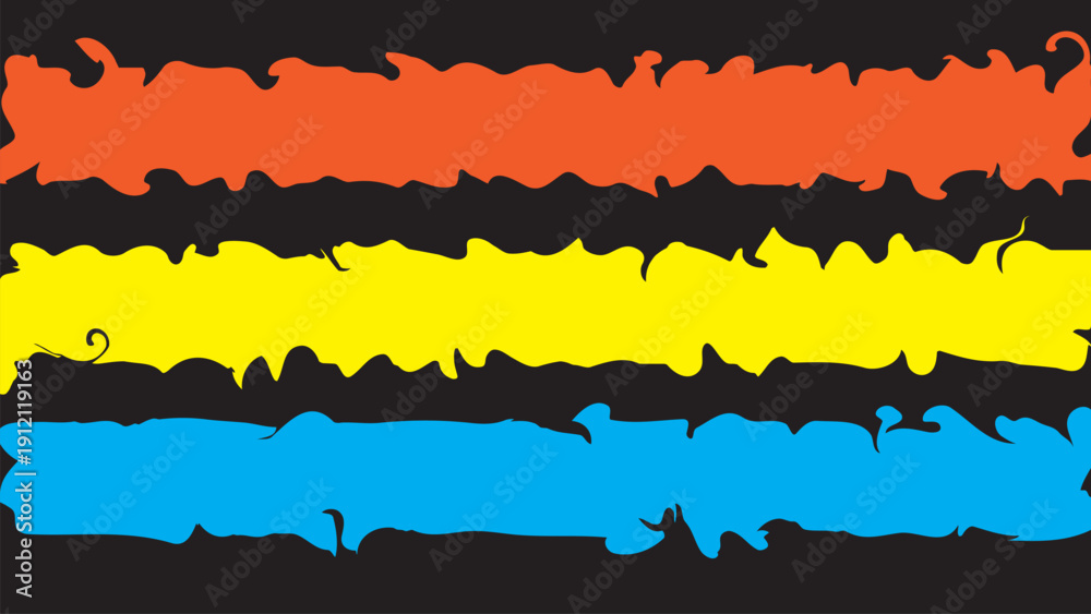 Fototapeta premium Colorful Abstract Brush Stroke Stripes on Dark Background Texture.