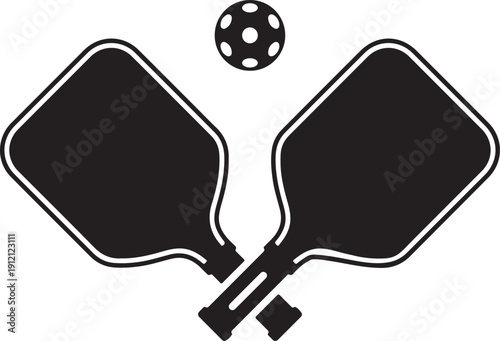  Pickleball sport ball icon. Clean vector symbol for game and recreation use