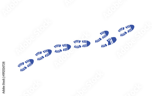 Human footprints on transparent background. Human traces, track, shoe, tracking, sole, shoeprints - stock vector and PNG.