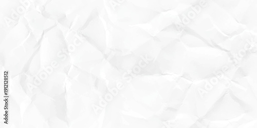 Crumpled paper texture realistic vector illustration. White Paper Texture background.