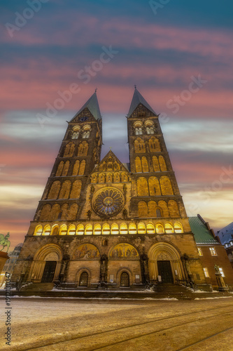 Wallpaper Mural Iconic landmarks from the center of Bremen Schnoor, , the Dom Cathedral and old town Torontodigital.ca