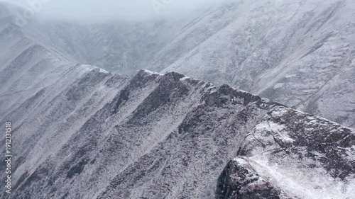 Wallpaper Mural Snow-Covered Alpine Mountain Peaks Aerial View Torontodigital.ca