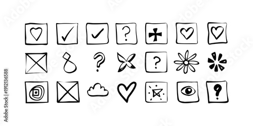 A collection of various icons representing different functions and features Vector