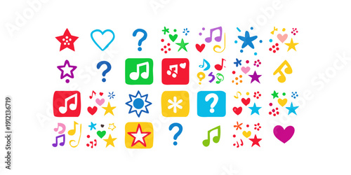 A colorful array of diverse emojis representing various objects and symbols Vector