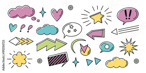 A vibrant and diverse collection of colorful fish and aquatic creatures Vector