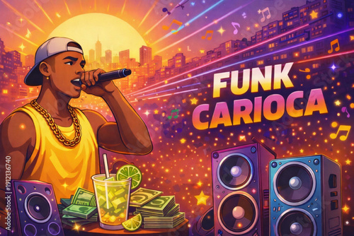 Funk Carioca Star: Vibrant Urban Performance