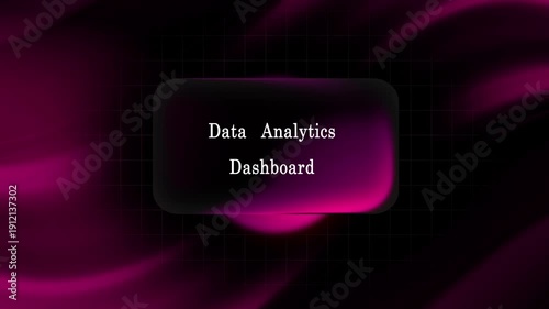 Data Analytics Dashboard Glass Button Animation