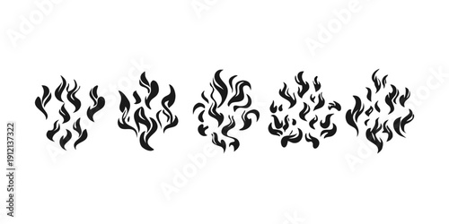 A variety of intricate and artistic floral patterns in black and white Vector