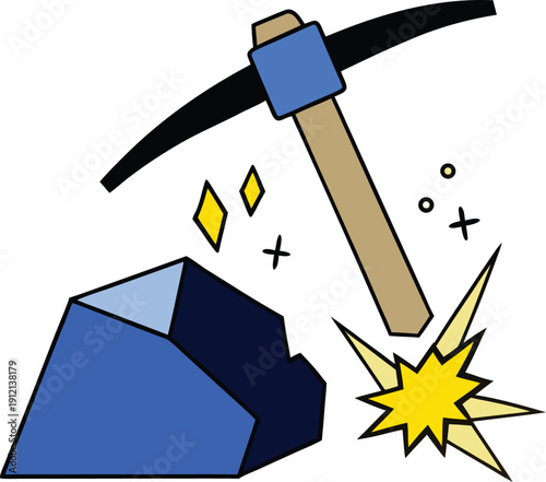 Pixel Art Pickaxe Breaking Expensive Price Tag Sale,