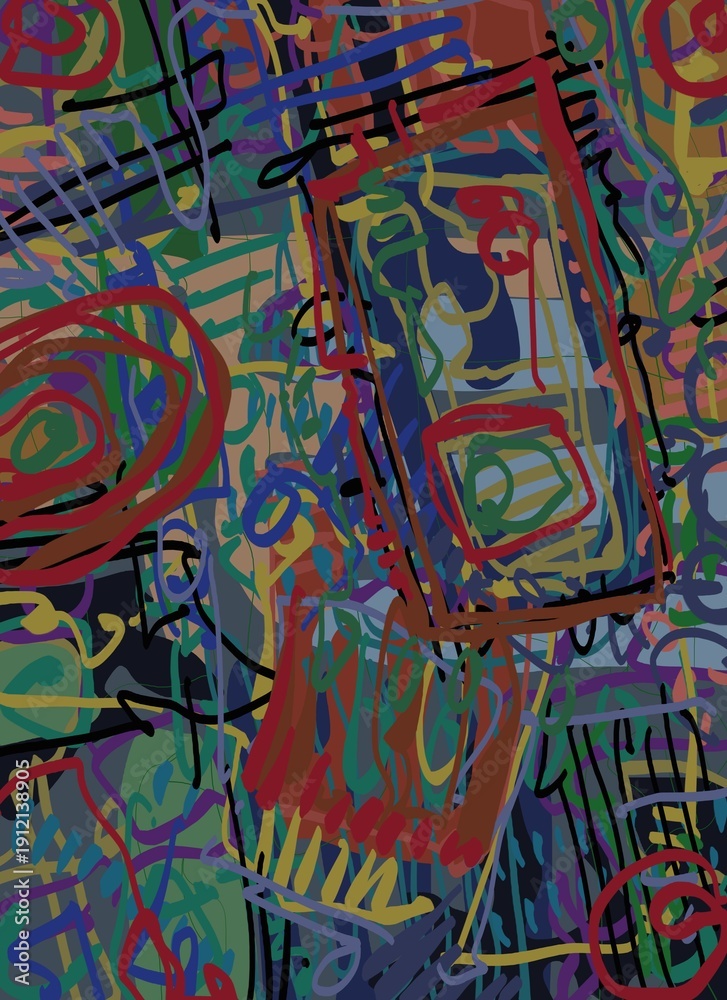 Obraz premium Abstract image for printing. Picture for modern interiors. The picture is painted by hand on a tablet.