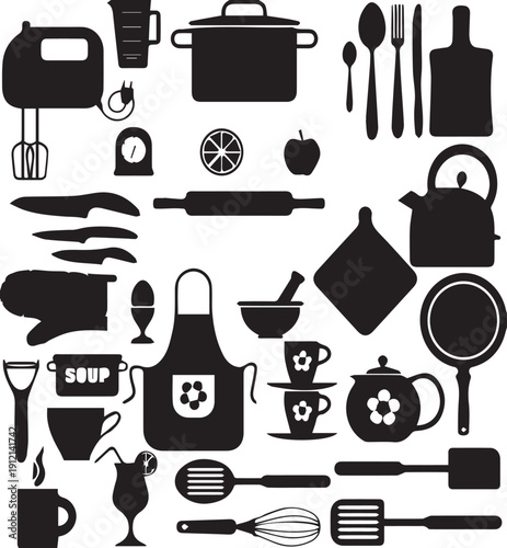 kitchen icons set