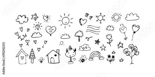 A delightful collection of diverse icons showcasing various objects and symbols. Vector