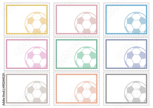 サッカー■サッカーボールのメッセージカードセット