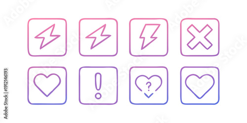 A collection of diverse icons representing various actions and symbols Vector