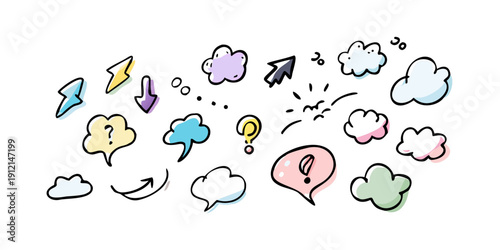 A vibrant and diverse collection of colorful balloons floating in the sky. Vector