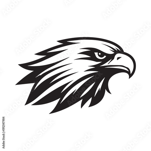 Raptors Realm Black Eagle Icon Vector, falcon logo, raptor eagle head Clipart, George Washington Eagles football, GWHS Logo Design, American Eagle face vector, Eagle Head Silhouette Png
