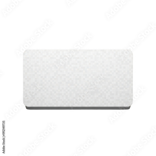 A white rectangle isolated on transparent background