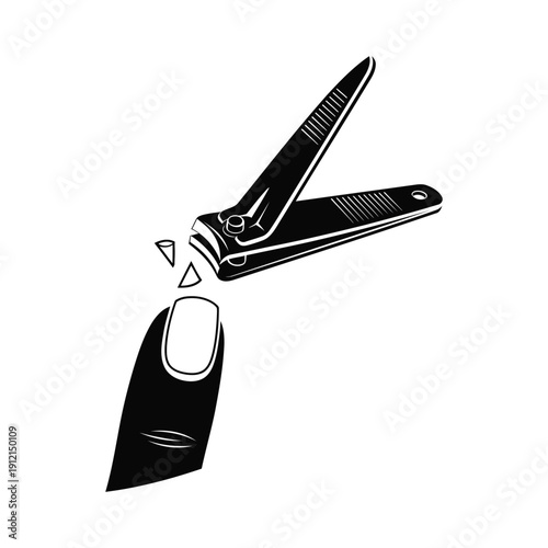 Nail cutter silhouette vector art 