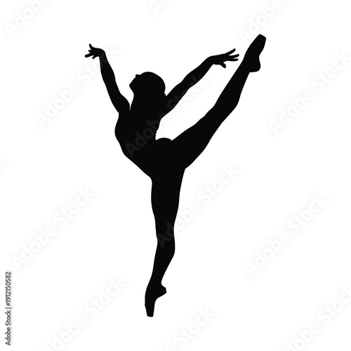 A girl dancing blarina silhouette art