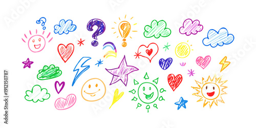 A vibrant and colorful array of heart shapes in various styles and patterns. Vector