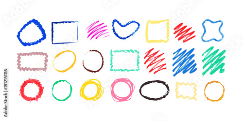 A vibrant and colorful array of abstract shapes and patterns Vector