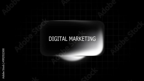 Digital Marketing Glass Button Animation