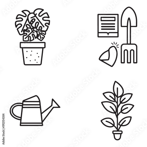Indoor Plant Care Icons