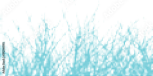 Transparent Vector Gradient Blue Color Halftone Background Staggered Dots Pattern