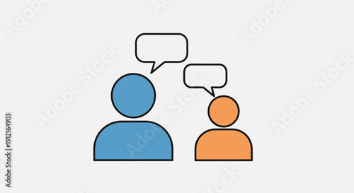 Illustration of a therapy session between two individuals in conversation