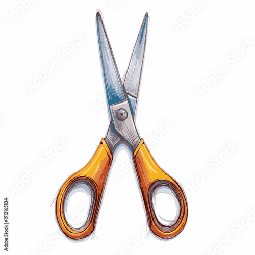 scissors on white background