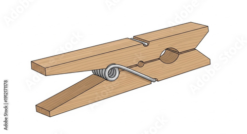 wooden door lock isolated