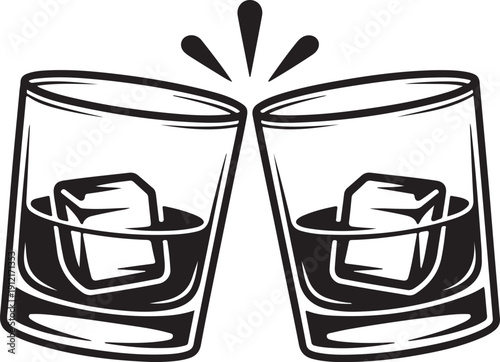 Whiskey Glass Toast Celebration Icon