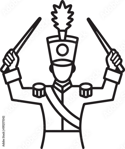 Drum Major Marching Band Leader Icon