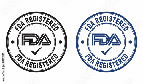 фотографія FDA Registered Certification Badge Vector - Official Regulatory Approval Seal Ic