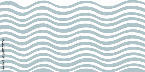 Seamless ornament. Modern background. Geometric modern pattern with light blue and white waves