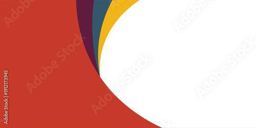 A 2D white background with copy space on it and broad streaks with warm colors next to it